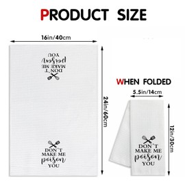 Jxubeuro Don't Make me Poison You,Funny Kitchen Towels,BBQ Grilling Cooking Dish Towels,Dish Towels for Kitchen Decor,Hilarious Hand Towels,Chef Gifts,Kitchen Gift for Men Women