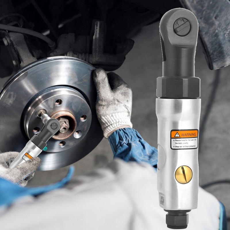 Pneumatic Ratchet Wrench, Air Ratchet Wrench with 1/4" Threaded Connector,
