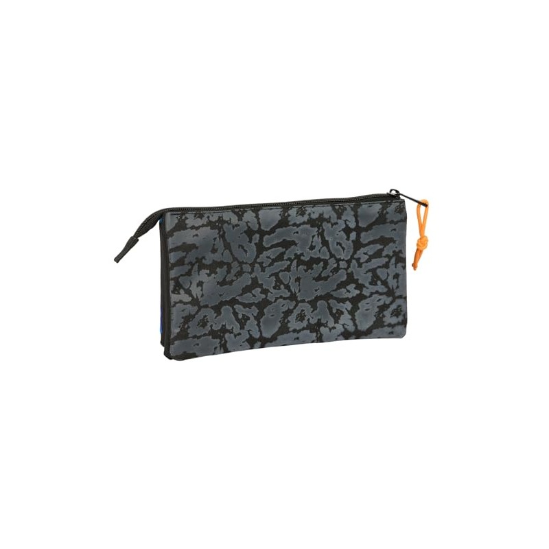 safta Naruto Pencil Case with Three Compartments for Kids, Ideal