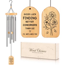GiftChant Coworker Leaving Gifts for Women, 25.5 inch New Job Wind Chime, Funny Going Away Goodbye Farewell Gifts for Coworkers Boss Men Women Friend - Good Luck Finding Better Coworker Than Us