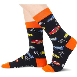 Zmart Drag Racing Gifts, Gifts For Car Lovers Guys, Funny Racing Car Gifts For Men, Vintage Cool Old Race Car Socks For Men