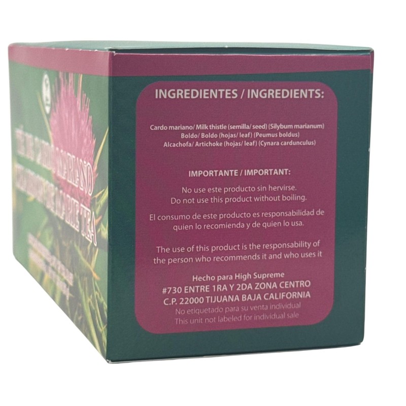 Cardo Mariano Tea (Milk Thistle Tea) – 100% Natural, Vegan