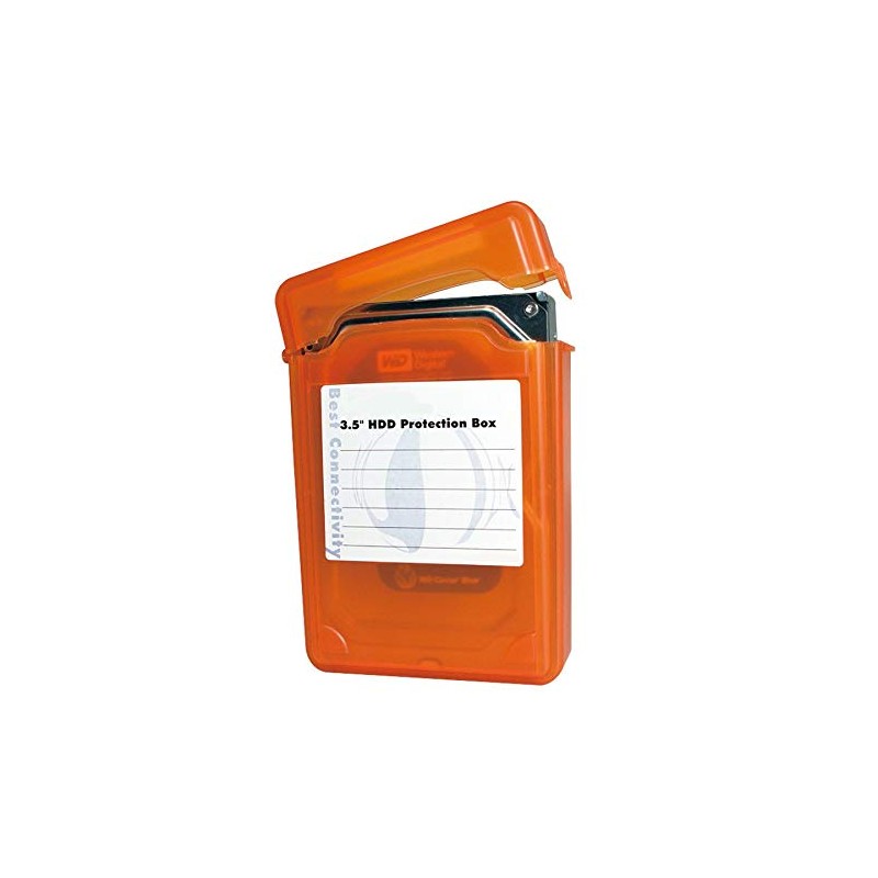 Hard Drive Protective Box for 3.5 Inch HDD Orange