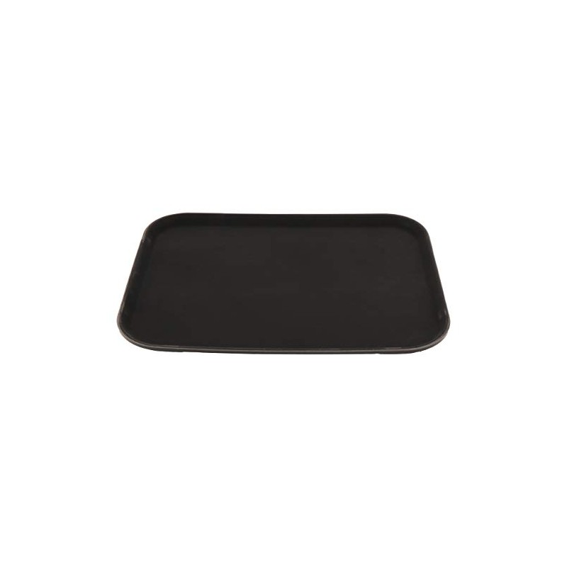 G.E.T. NS-1216-BK BPA-Free Non-Slip Plastic Rectangular Serving Tray, 12" x