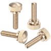M METERXITY 4-Pack Knurled Thumb Screws, M6x20mm Solid Brass Round