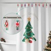 MALLMALL6 Christmas Shower Curtain Hooks - 12Pcs Xmas Nutcracker Decorative