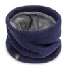 Winter Unisex Knit Fleece Lined Neck Warmer Navy 2ea