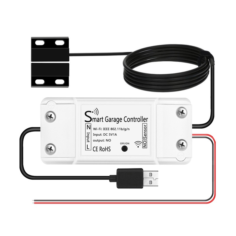 Tuya WiFi Garage Door Opener Intelligent Remote Controller Sensor Support
