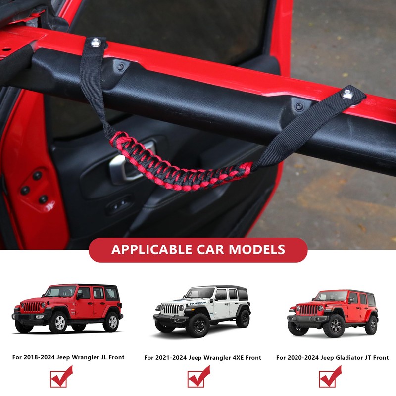 RERPRO Front Door Roll Bar Grab Handles Compatible with 2018-2024