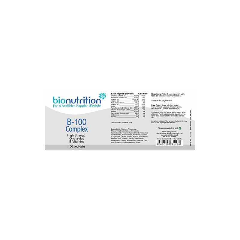 Bio Nutrition B-100 Complex : One-A-Day : Men's Health Vitamins
