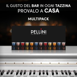 Pellini Capsule di Caffè in Alluminio, Collezione di Top 100% Arabica, Gran Aroma, Cremoso, Vivave e Decaffeinato, Confezione Regalo da 5 Confezione da 10, Multigusto