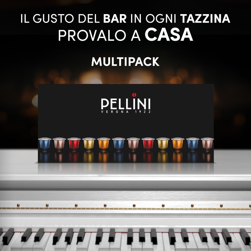 Pellini Capsule di Caffè in Alluminio, Collezione di Top 100%