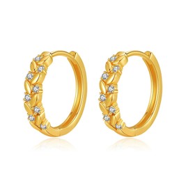 18k Gold Cartilage Hoop Earring Huggie Earrings for Women Hoop Earrings for Women Hypoallergenic Trendy Jewelry Nickel Free Earrings