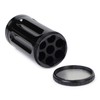 Windmill 586-1003K Windmill Portable Ashtray, Black, Honeycomb Junior, Airtight, Holds