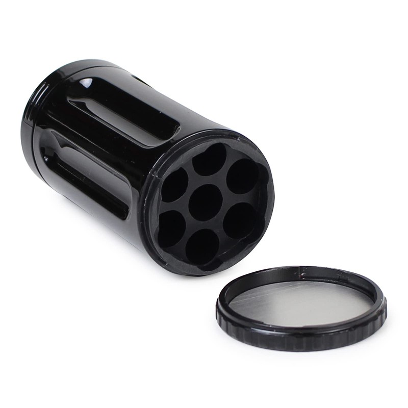 Windmill 586-1003K Windmill Portable Ashtray, Black, Honeycomb Junior, Airtight, Holds