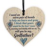 RED OCEAN GODMOTHER GODFATHER Will You Be My Godfather Wooden