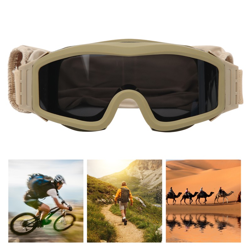 Tactics DustProof Protective Glasses Impact Resistant AntiExplosion Military Goggles(Verre gris