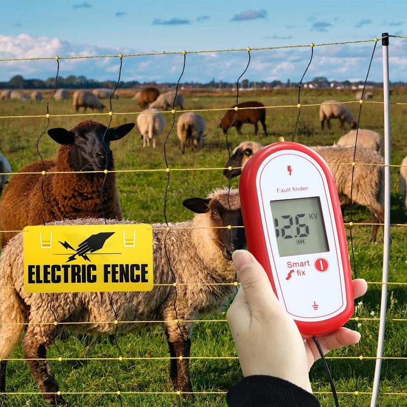 Electric Fence Voltage Tester, Handheld Fence Fault Finder Fence Tester