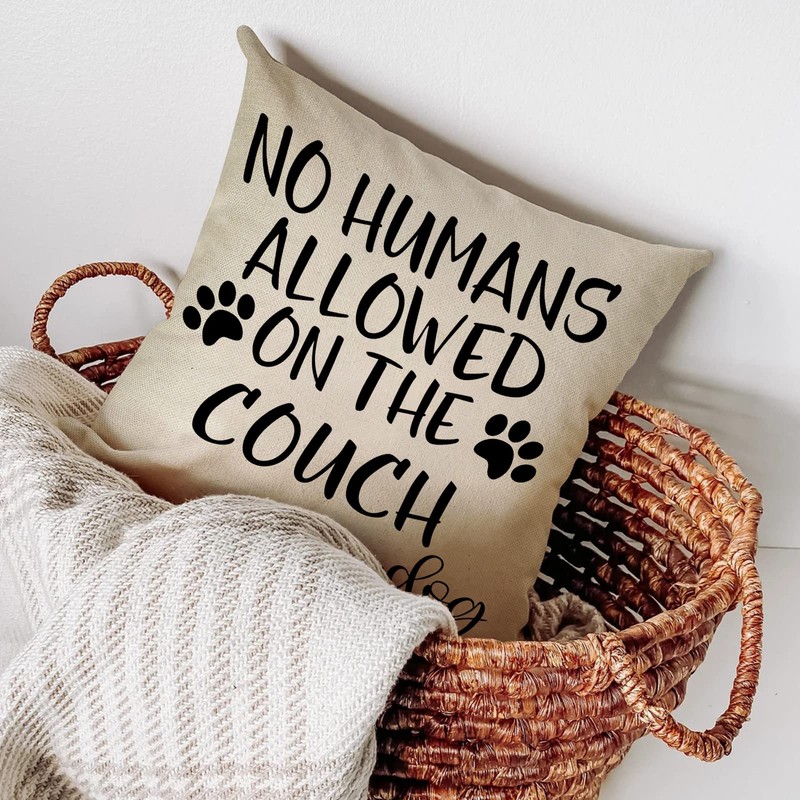 FBCOO No Humans Allowed on The Couch Dog Paw Pattern