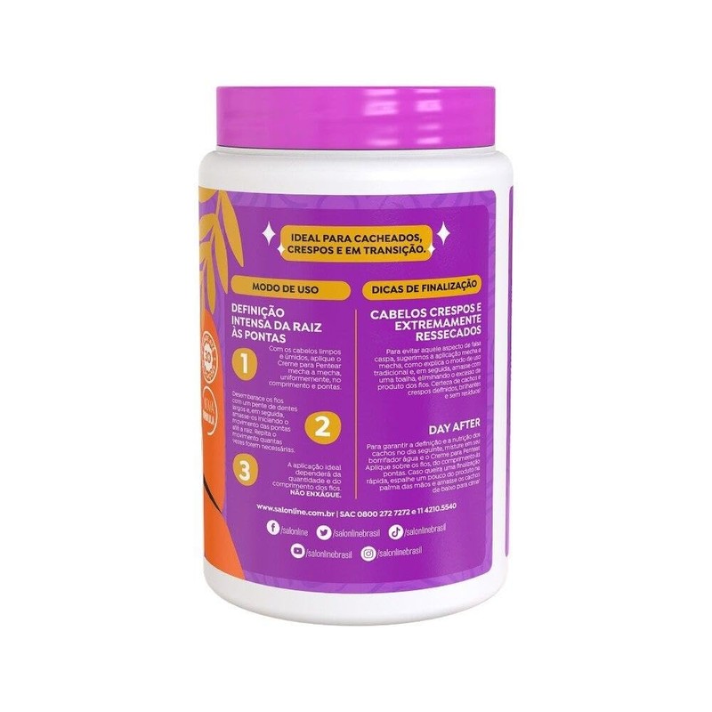 Linha Tratamento (Creme Para Pentear) Salon Line - Brilho Maximo
