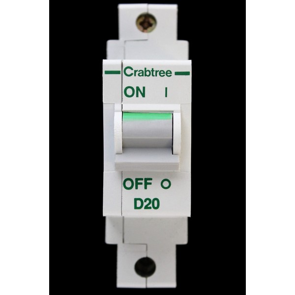 Crabtree 20 AMP TYPE D 16 kA MCB CIRCUIT BREAKER
