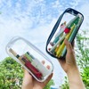 JMOCD 2Pcs Clear PVC Zipper Pen Pencil Case