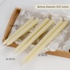 8 inch Organic Beeswax Taper Candles 4 Pack - Natural,