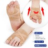 happykau 外反母趾 サポーター 1足組 足指サポーター 牽引力五段調整 踵用固定ベルト付き 左右兼用 簡単着脱 水洗い可能