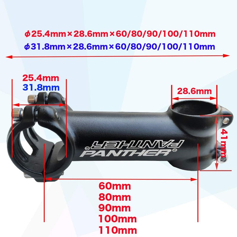 PANTHER Ahead Stem, Aluminum 6061 Adjustable Stem, Suitable for Crossroad,
