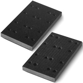 Dimsile 2 Pcs Soft Black Foam Sanding Pads Interface Sander Backing Pad Compatible with Festool RS400 LS130 Sander, 80 x 133 x 12 mm