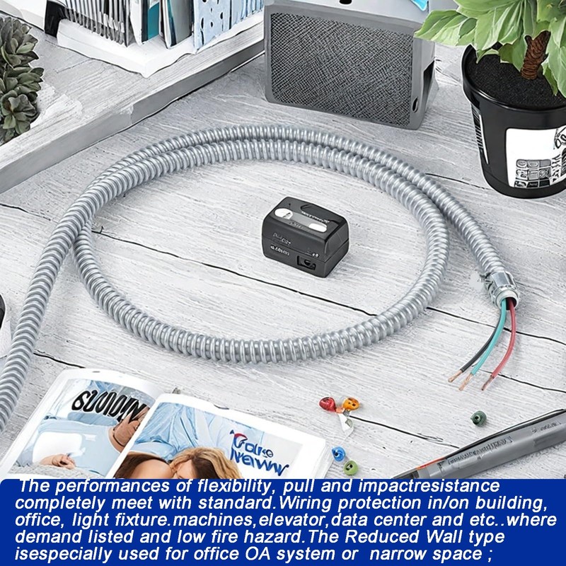 (1/2" Dia * 50 Feet) Yariwiz Flexible Steel Electrical Conduit