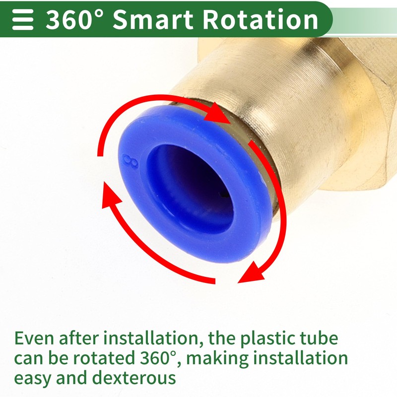 HOPESPANNER Push to Connect Air Fittings 5/16" Female Thread Air