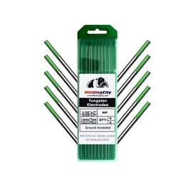 WeldingCity Premium TIG Welding Tungsten Electrode Rod Pure (Green) Assorted Diameter 1/16" (5-pk) and 3/32" (5-pk)