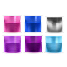 Mandala Crafts 14 Gauge Anodized Aluminum Craft Wire for Jewelry Making – 330 FT Colored Flexible Silver Lavender Purple Pink Ice Blue Turquoise Wire - Bendable for Bonsai Armature Crafting Sculpting