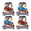 12 Pcs Black and White Racing Drawstring Bag Set Cartoon