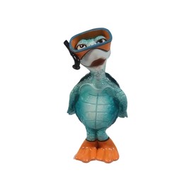 ICE ARMOR 5.5" H Blue Sea Turtle with Snorkel Figurine Statue Sculpture Ornament Decor for Housewarming, Holidays, Christmas for Men/Women