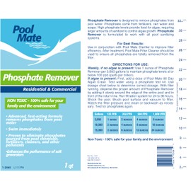 Pool Mate 1-Quart Premium Phosphate Remover Pool, Made in USA