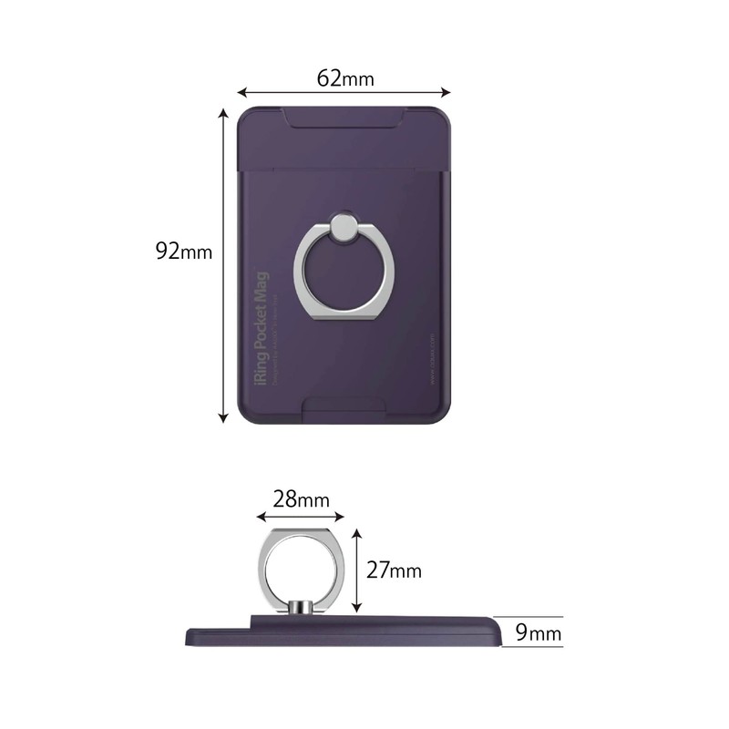 AAUXX UMS-IR03PKMGDP iRing Pocket Mag Safe Card Storage Integrated Eye