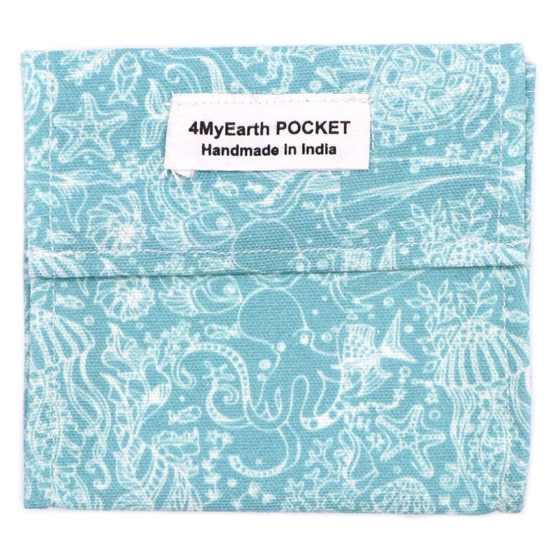 4MyEarth Reusable Cotton Snack Pocket, Llama