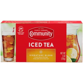 Community Coffee Signature Iced Tea, 288 Family Size Tea Bags, 24 Count Box (Pack of 12)