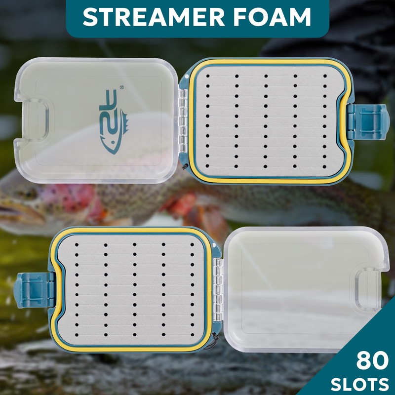 SF Fly Fishing Box Pocket Waterproof Plastic Double Side with