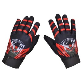 KM SPORTS Hard Tennis Gloves for Batting - High-Performance, Heavy Duty, Long-Lasting Protection for Intense Cricket Play, Modern Design (Blue) (Red)