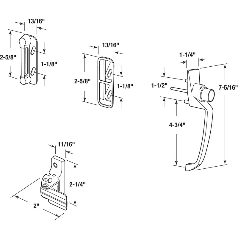 Prime-Line K 50827 Storm and Screen Door Push Button Handle