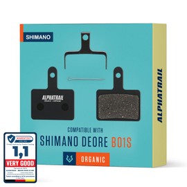 MTB brake pads for Shimano B01S B03S B05S MT200 & Tektro brakes I High-performance resin I Durable for e-bikes and mountain bikes I 1 pair of organic disc brake pads