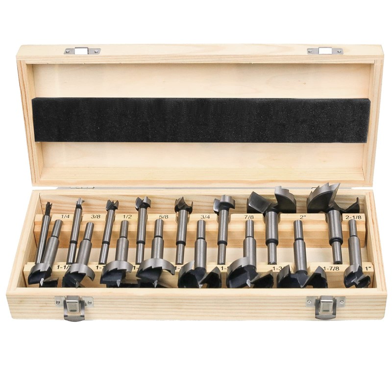 BAIDETS Forstner Bit Set 16Pcs - Forstner Bit Wood Drilling,