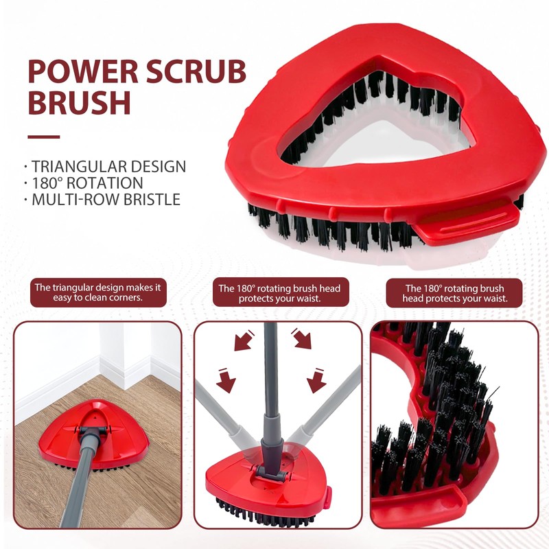 Spin Mop Scrubber Head for Vlieda EasyWring 1-Tank System, Triangle