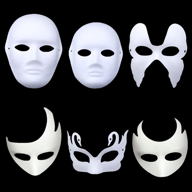 Meipro Paper Pulp Mask Blank White for Hand-Painting Creative Free