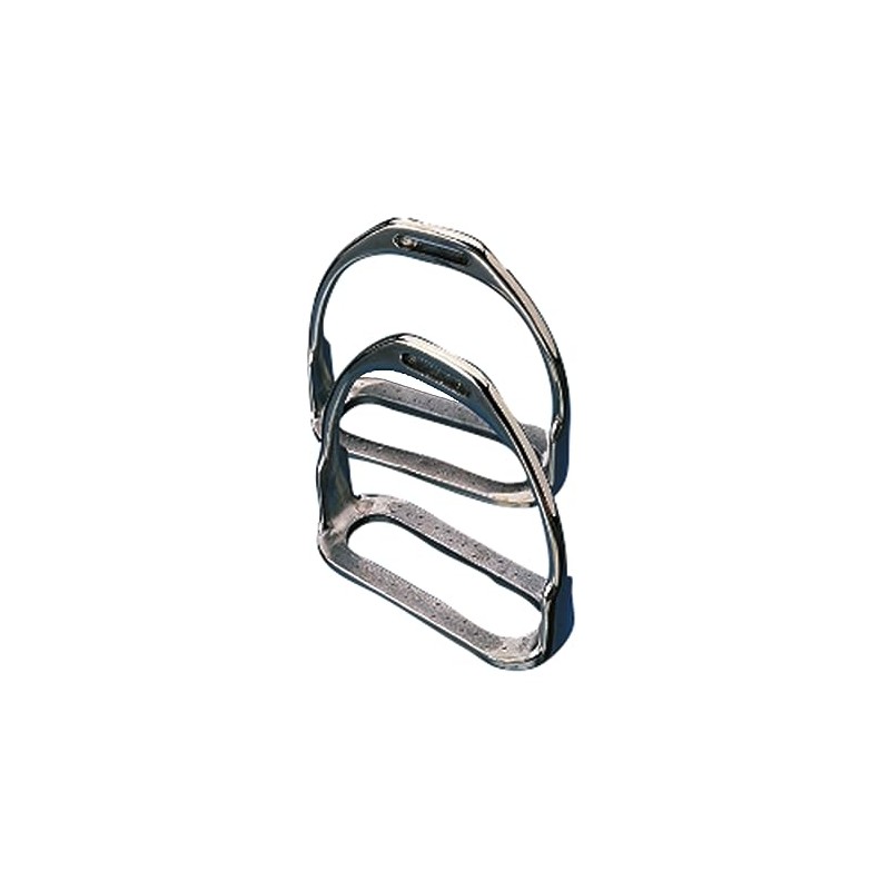 Korsteel Stainless Steel Two Bar Stirrup Irons, 4.5"