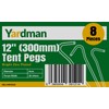 YARDMAN Tent Pegs 8-pcs - 12" (300mm) Long Metal Tent