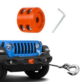 Lyxheth Winch Stopper for ATV UTV Truck SUV, Winch Accessories, Winch Cable Saver Hook Stopper Line Rubber Stopper with Allen Wrench, Rubber Hook Stopper for Protect Winch Rope Cable Line (Orange)